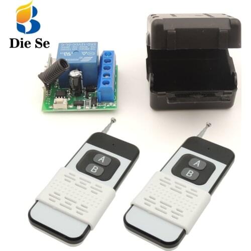 Diese 433Mhz 1000-Meters Remote Control 1CH Universal Wireless RF Relay 12V Controller and Transmitter, DIY Smart remote control