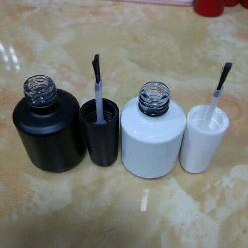 Wholesale 15ml Empty Nail gel Container Bottles Nail Polish bottles Black&White Nail Glass Bottles Nail Art Oil Packing Bottles