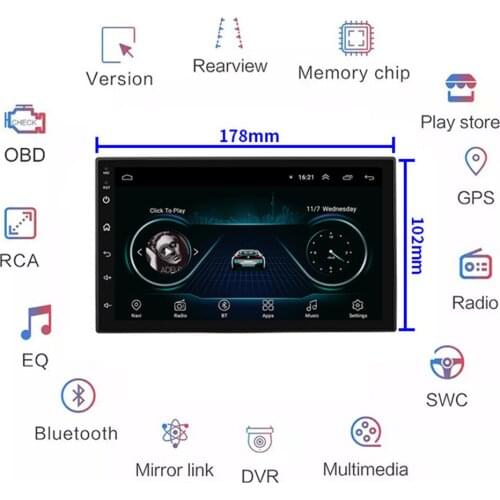 Radio 2 Din Android Car StereoMultimedia Audio Player 9 Inch Cassette Recorder