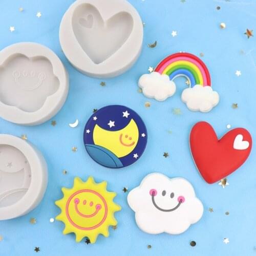 Cloud Rainbow Sun Silicone Mold Fondant Chocolate Cake Decoration DIY Diffuser Aromatherapy Plaster Mold