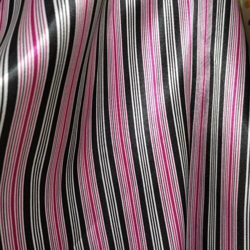 Tissue Stripe SatinRibbon Material Glossy Charmeuse Polyester Tilda Scarf Material