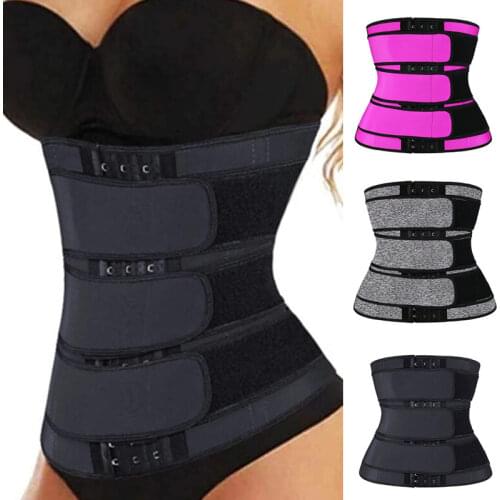 3 Belt Waist Trainer Corset Neoprene Sweat BodyShaper Women Slimming Sheath Reducing Curve Shaper Workout Trimmer