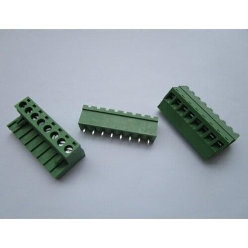 Close Straight 8 pin 5.08mm Screw Terminal Block Green Connector Pluggbale Type 50 Pcs Per Lot