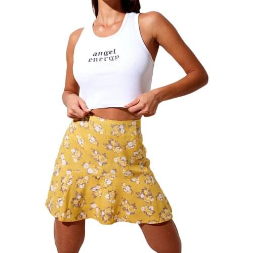 Women Fashion Floral Skirt Ladies Female Stylish Skirt for Party Shopping Daily Wear