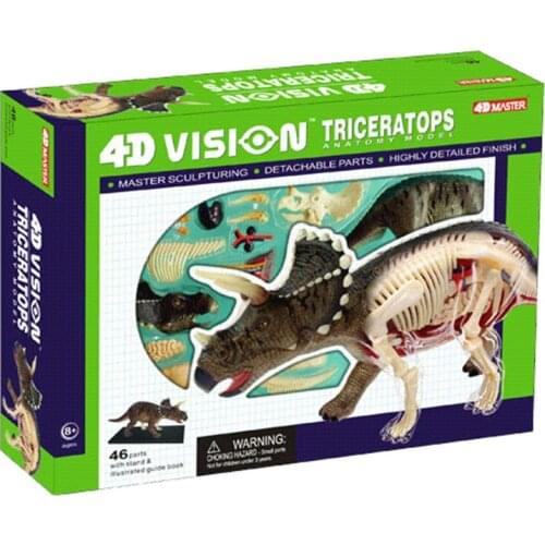 Animal biology dinosaur Triceratops organs anatomy 4D master puzzle assembly toys Medical models