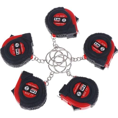 1M Keychain Retractable Ruler Heart-shaped Tape Measure Portable Mini Retractable Tape Measure Ruler Pull Ruler