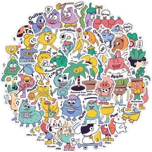 10/50PCS Funny Cartoon Stickers Aesthetics Skateboard Laptop Motorcycle Phone Bike Luggage Graffiti Sticker Decal Kid Toy