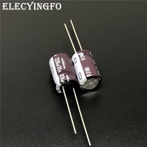 5pcs/50pcs 220uF 35V NICHICON PJ Series 10x16mm 35V220uF Low Impedance Long Life Aluminum Electrolytic capacitor