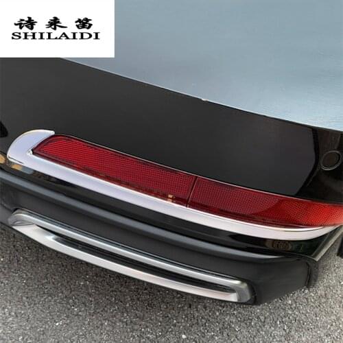 Car styling For Audi A6 c8 2019 Trunk Rear fog lamps covers grille slats lights Frame Stickers Trim decoration auto Accessories