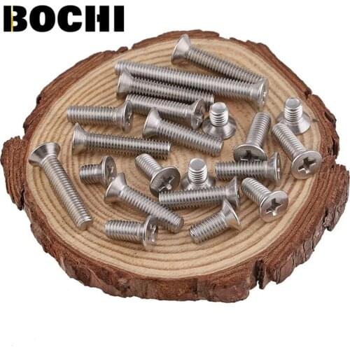 Shipping free 50pcs M2 M2.5 304 Stainless Steel Machine Screws Flat Head Screw GB819 cross head machine screws