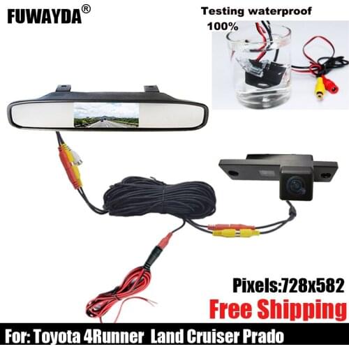 Free shipping!!! SONY CCD Car Rear View Reverse Mirror Image With Guide Line CAMERA for Toyota 4Runner / LAND CRUISER PRADO 2010