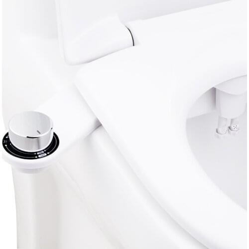 Bidet Attachment Simple Toilet Seat Attachment Dual Nozzle Cold Bidet Adjustable Water Pressure Non-Electric Ass Sprayer