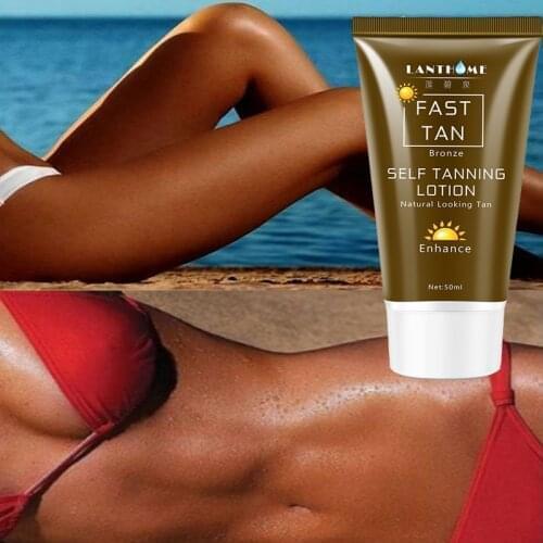 50ml Tanning Lotion Bronze Quickly Coloring Face Body Natural Tan Cream Sunscreen Tanner Lotion Skin Darken Skin Care