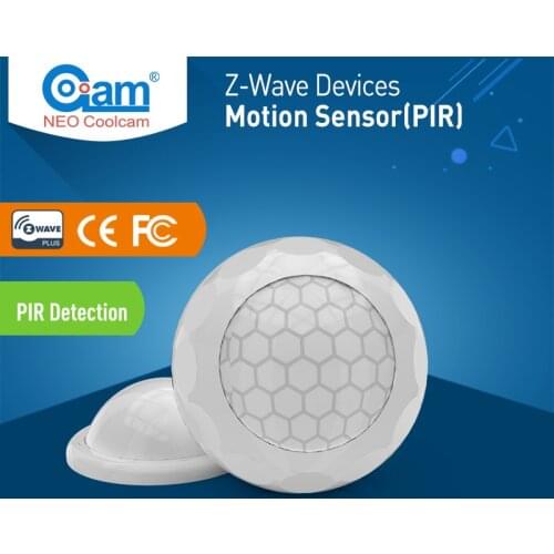 NEO COOLCAM NAS-PD02Z ZWave Plus PIR Motion Sensor Detector Feature Easy Install Battery Operated Home Automation Sensor