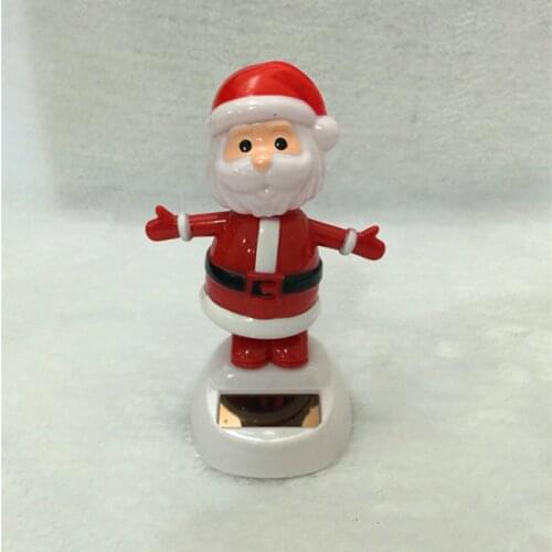 Santa claus solar decor Santa Claus Solar Auto Swinging Sun Flower Shaking Head Float Car Interior Decoration Unisex Plastic