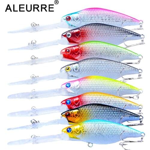 11cm/8.8g Long Lip Minnow Fishing lure Vivid Isca Artificial Bait Floating Wobbler Crankbait Rattlin Lures Fishing Tackle