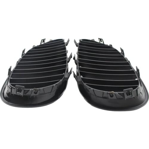 For BMW E60 E61 2004—2009 Glossy Black Kidney Front Hood Sport Grill Grilles