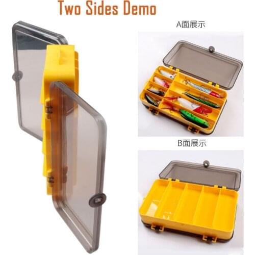 Double Side Lure Tackle Box Carp Bass Bait Lures Accessories Tool Hooks Storage Cases Clear Plastic Boxes Dual Sided Gear