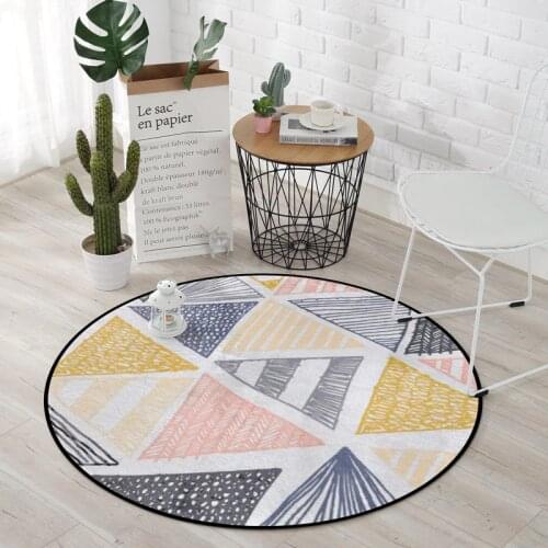 Europe Modern Round Carpets For Living Room Computer Chair Area Rug Home Entrance/Hallway Doormat Kids Play Tent Floor Mats