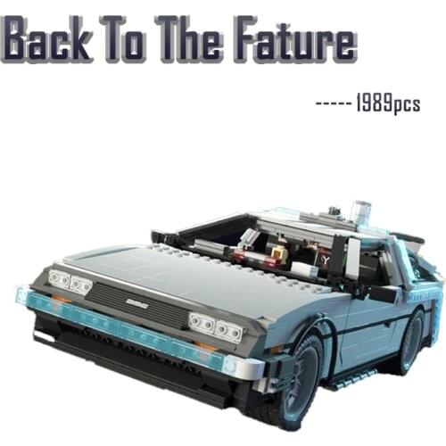 MOC Blocks Childrens Toys DIY Building Blocks Super Cars Childrens Gifts High-tech Cars Back to the Future Time Machi