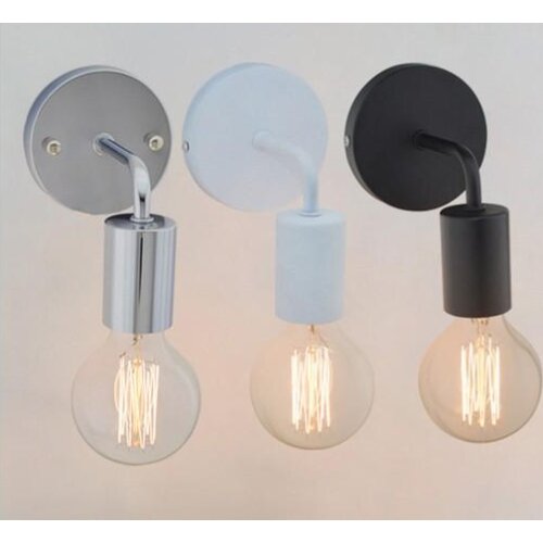 Loft American Vintage Wall Lamps Industrial Indoor Lighting Bedside Lamps Wall Lights for Home Decoration E27 Black/White Color