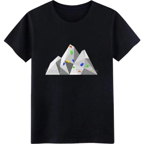 Polygon mountain climbing bouldering t shirt men Print Short Sleeve round Neck Basic Solid Graphic Humor summer Family shirt