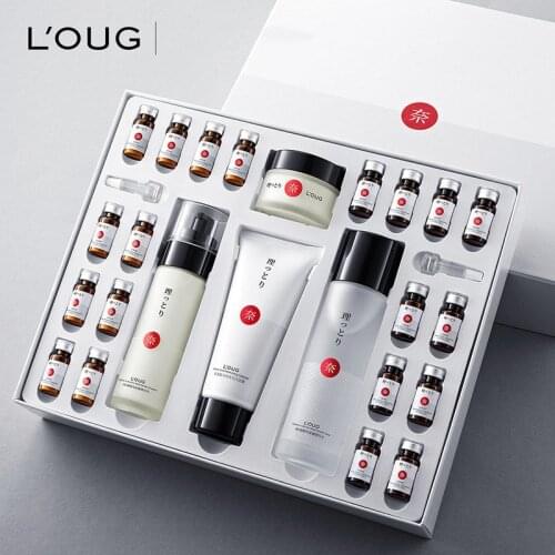 Retinol Face Skin Care Sets Freeze-Dried Powder Cleanser Lotion Serum Cream Moisturizing Shrink Pores Vitamin A Facial Skincare