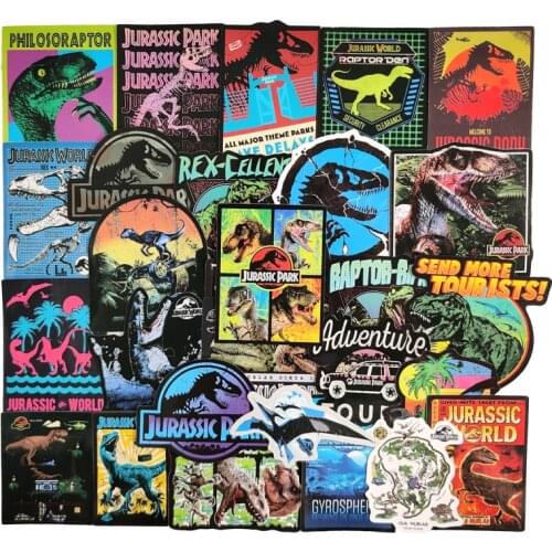 10/30/50pcs/Set Jurassic Park Movie Graffiti Stickers For Draw-bar frame Childrens Toys DIY Cars Knapsack Skate Computers Etc