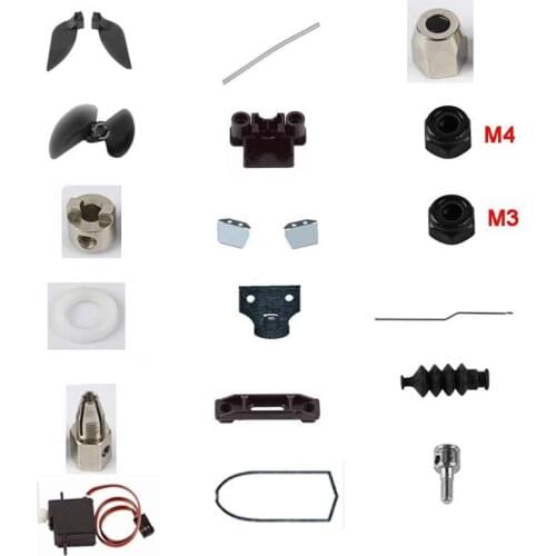 Propeller Drive Dog Servo Trim Flaps Pull Rod Rubber Bellows Main Axle Tube Nuts Washers Turn Fins for UDI903 RC Boat Model