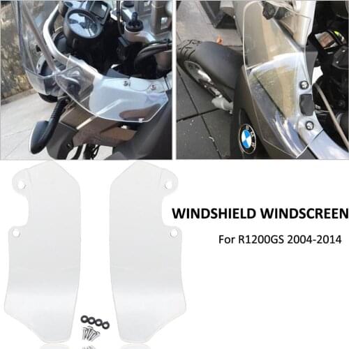Transparent/ Smoke Motorcycle Windshield Windscreen Ventilation Plate Side Panels WIND DEDLECTORS For BMW R1200GS 2004-2012