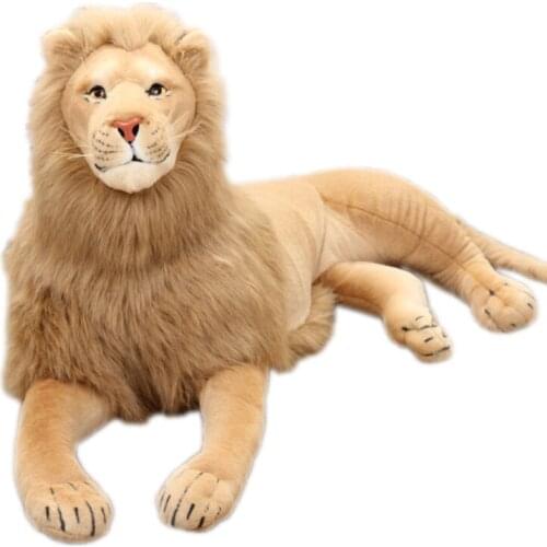 Real life lion plush toy doll fashion animal plush toy for kid boys girls birthday gift toy doll stuffed lion cushion toy