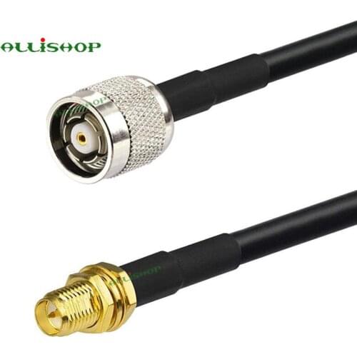 RF LMR200 Pigtail Low Loss Cable RP TNC Male Plug to RP SMA Female Jack Coaxial Antenna Connector 1M 3M 5M 8M 10M 12M 15M