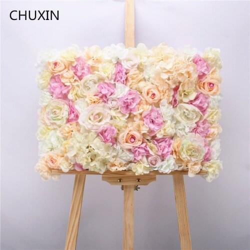 60*40cm Rose Wall Artificial Flowers Wedding Decoration Home Party Festival Celebration Decoration Wall Decor Background