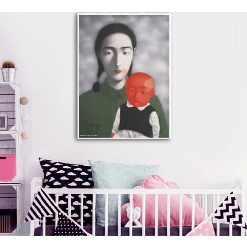 Contemporary Art Hand Painted Canvas oil paintings Famous Painter Zhang Xiaogang Oversea Chinese Childhood Minory