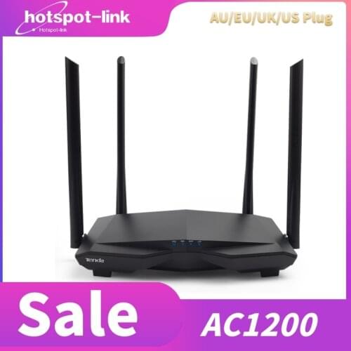 Tenda New AC6 2.4G/5.0GHz Smart Dual Band AC1200 Wireless WiFi Router Wi-Fi Repeater, APP Remote Manage, English Interface