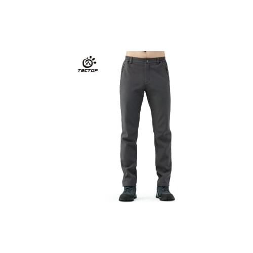 Tectop men women outdoor large size waterproof windproof scratchproof Breathable Thicker Elasticity cashmere soft shell pants