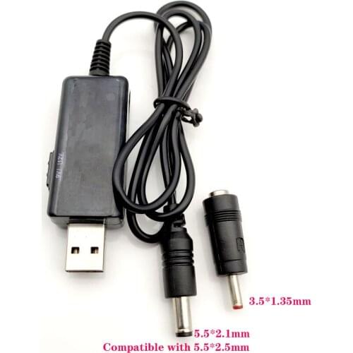USB Boost Cable 5V Step Up to 9V 12V Adjustable Voltage Converter 1A Step-up Volt Transformer DC Power Regulator with Switch