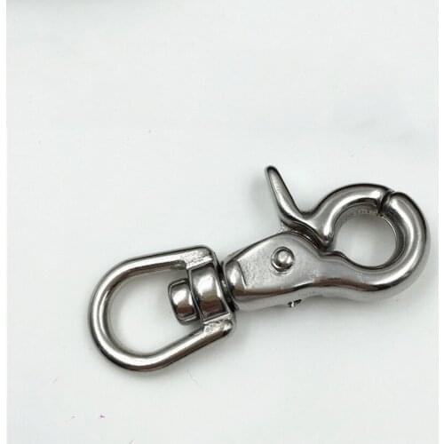 Stainless steel hard DIY leather belt snap hook clip buckle 2pcs/lot 13x65mm