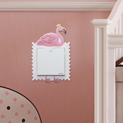 1pcs On-off Protective Cover Cute Cartoon Luminous 8.6x8.6CM Funny Kid Room Decor for Household DIY Switch Sticker PVC