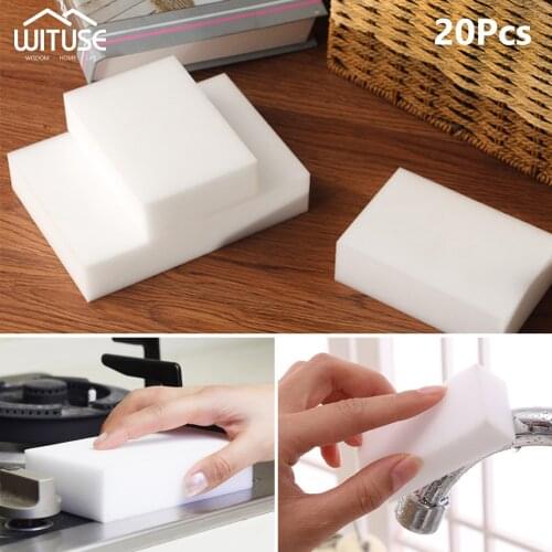 10*6*2CM Kitchen Clean Magic Sponge Eraser Kitchen Clean Household Accessory Dish washing Melamine Sponge Nano Eraser Pad 20PCS