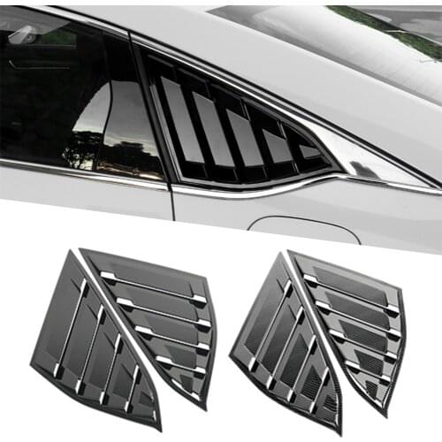 2PCS Car Side Vent Rear Window Quarter Louver Decorative Trim For Honda Accord 2018 2019 2020 ABS Plastic Car Accessories