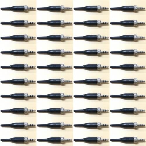 40X Mic Microphone Plated 3.5mm 1/8 Screw Lock Stereo DIY Connector Audio Adapter for Sennheiser Sony Headset Tie Clip Lavalier