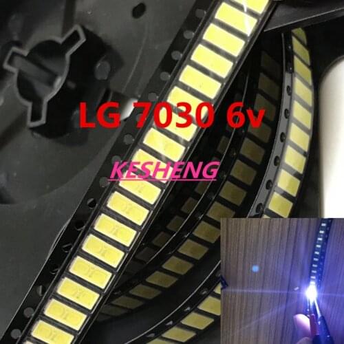 50PCS LG Innotek YPNL-LED LED backlight 1W 7030 6V cool white application TV smd 7030 cool white led-110lm 7.0 * 3.0 * 0.8mm