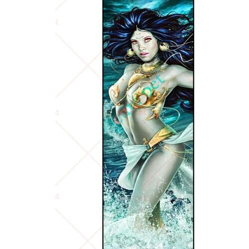 5d Embroidery mosaic Diy diamond painting Fantasy sexy mermaid full Square round drill cross stitch Diamond Art Home decor large
