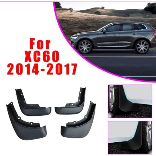 Car Mud Guards For Volvo XC60 2014 2015 2016 2017 Front Rear Splash Guards Over Fender Kit Car Styling Fender Accessories