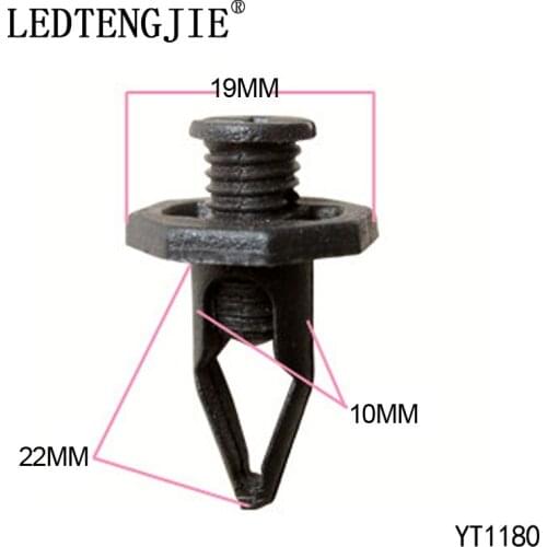 Automotive Fastener Clips for Toyota Car Bumper Piercing Push-Pull Screw Clamp Fastening Clip 100 pcs YT-1180 Auto Repair Parts