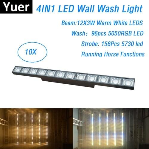 Free Shipping 12X3W Led Bar Wall Wash Light DMX Controller Washer Led Outdoor Flood Light DJ Bar Party Show Stage Light Led Dj