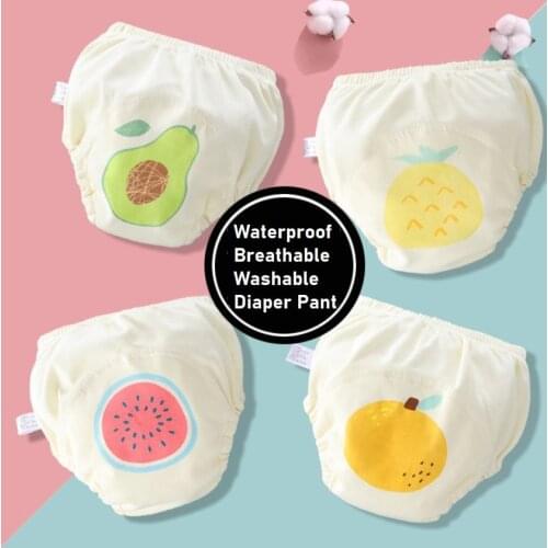 Kids Reusable Breathable Diaper Pant Baby Training Pocket Nappy Inserts Washable Panties Diapers Cover Wrap Suit 6 layers Infant