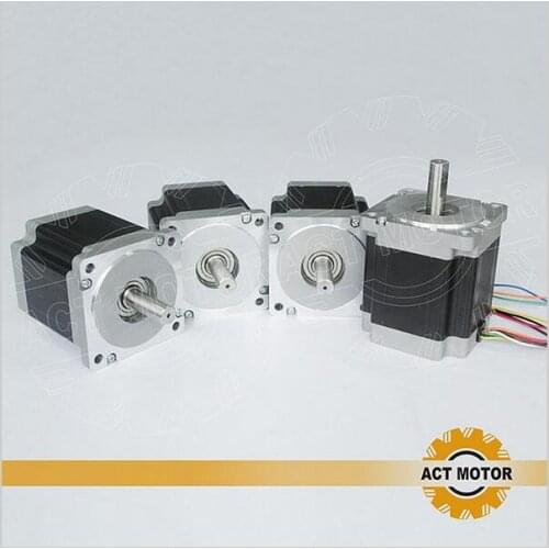 ACT Motor 4PCS Nema34 Stepper Motor 34HS9820 890oz-in 98mm 2A 8-Lead Single Shaft CE ISO ROHS