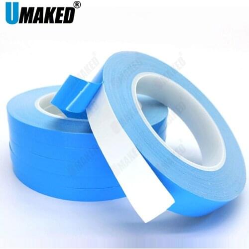 25m/Roll 5mm 8mm 10mm 12mm 20mm Width Transfer Tape Double Side Thermal Conductive Adhesive Tape for Chip PCB LED Strip Heatsink